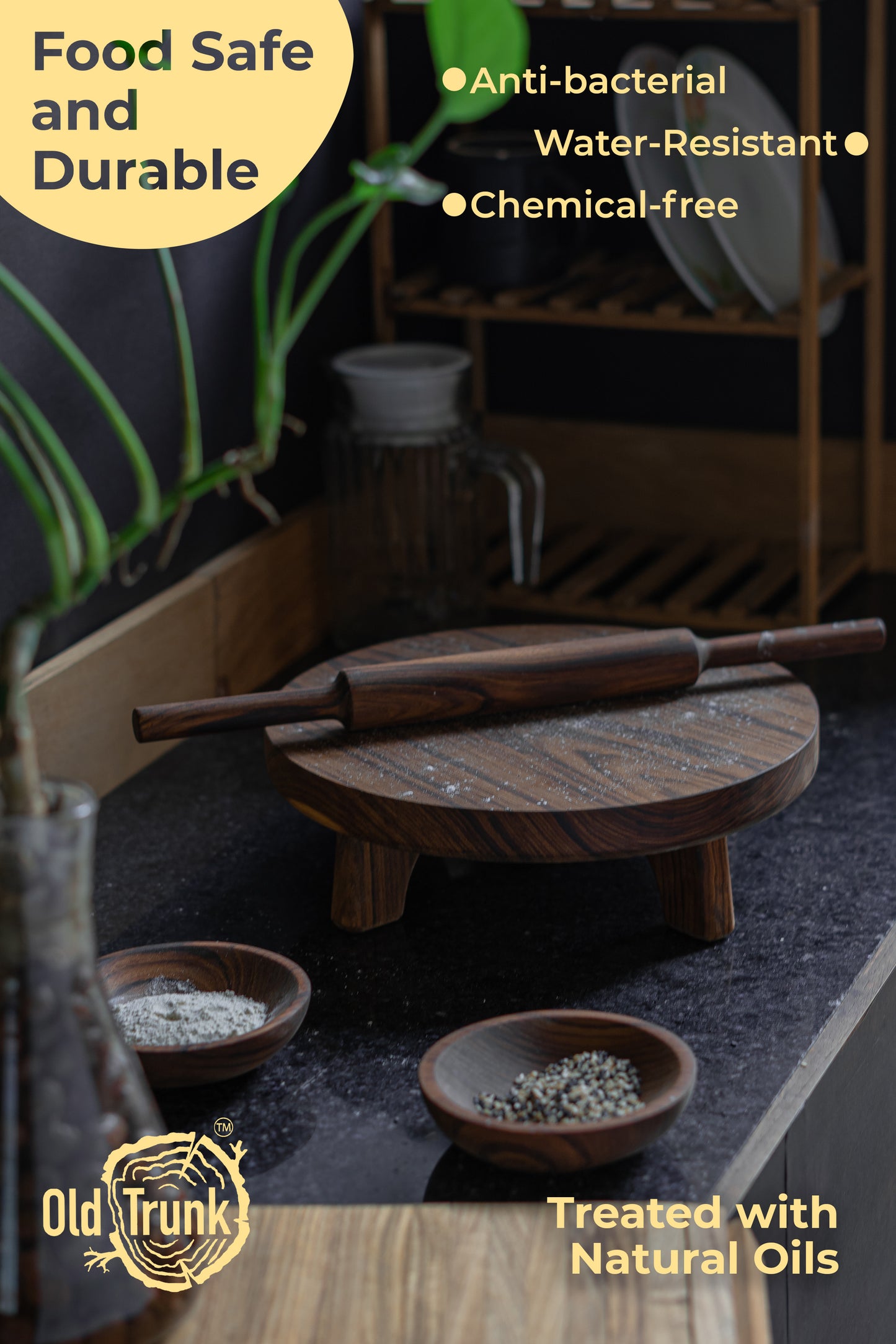 CHAKLA/POLPAT AND BELAN SET | TEAK WOOD