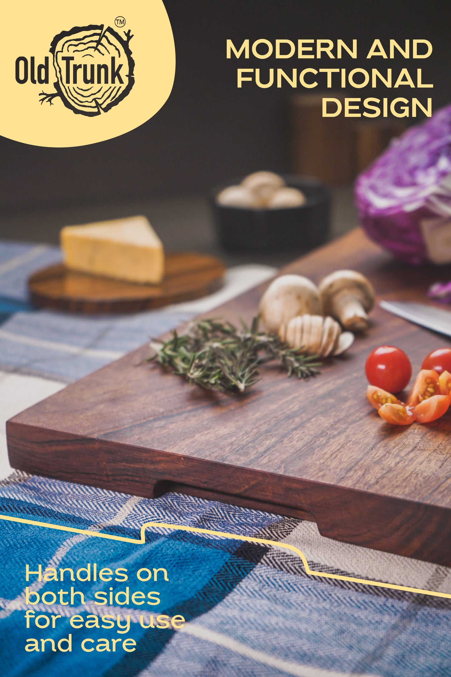 WOOD BLOCK (L) CHOPPING BOARD - ACACIA WOOD
