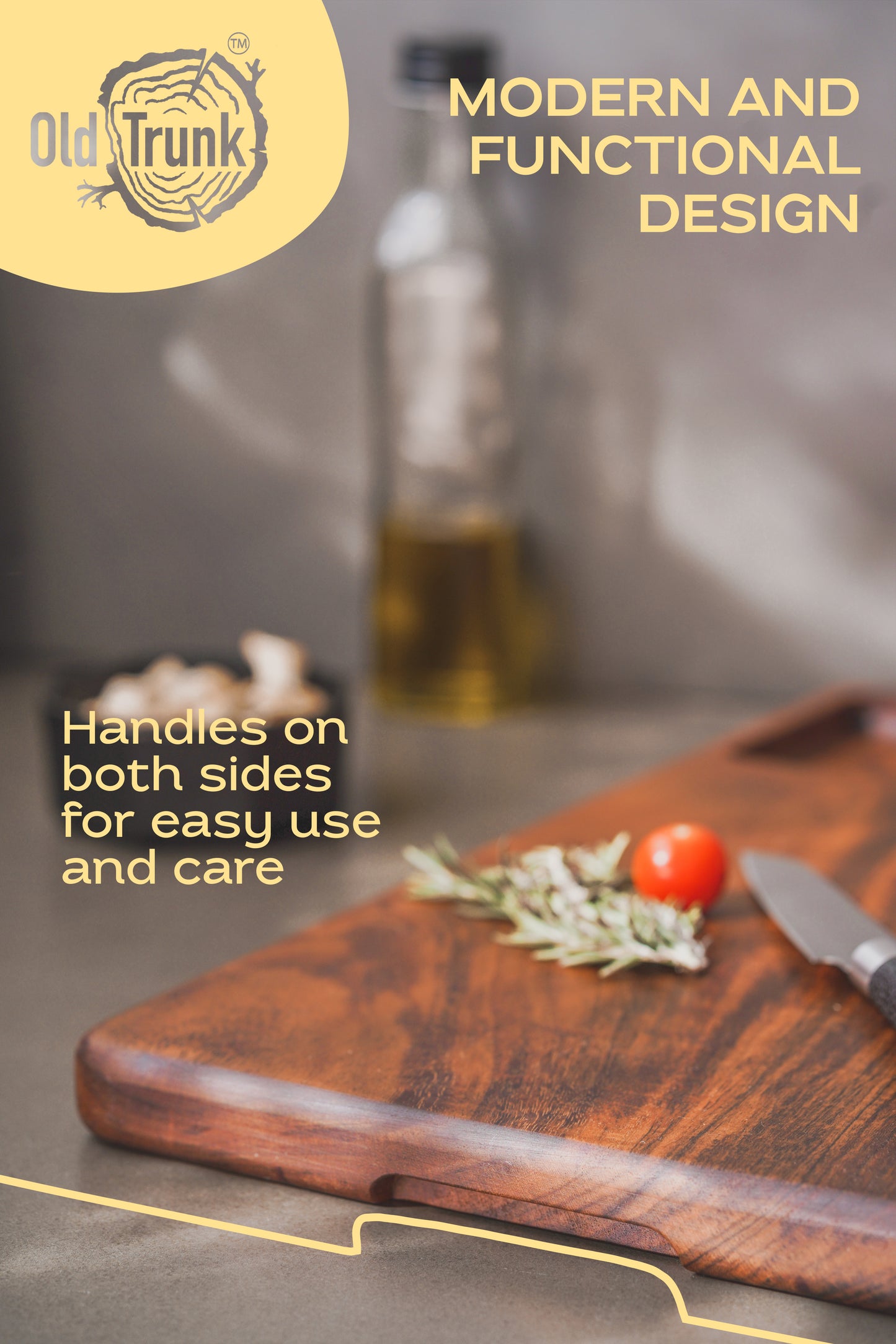 CHOPPING BOARD WITH COLLECTOR BOWL