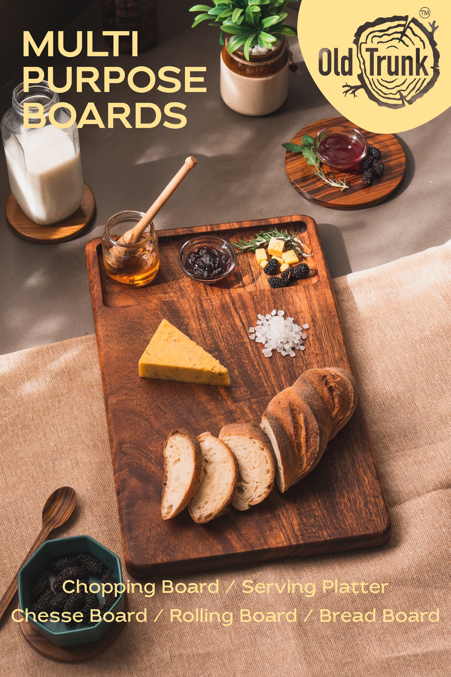 CHOPPING BOARD WITH COLLECTOR BOWL